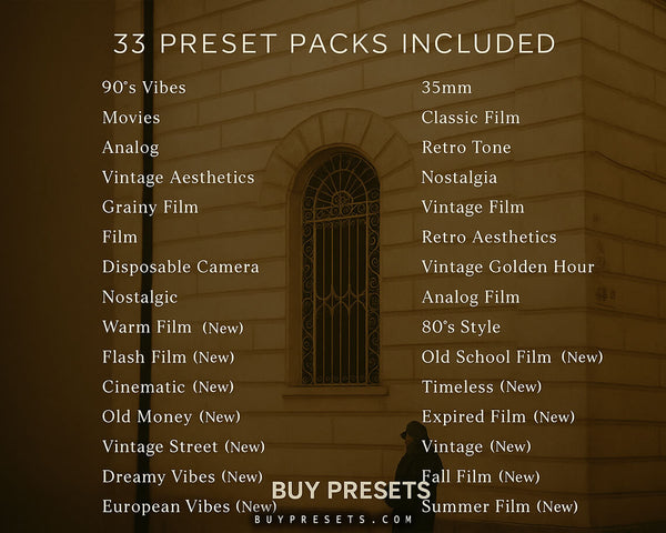 1000+ Film-Inspired Lightroom Presets – Mobile & Desktop | Vintage, Aesthetic, Outdoor Looks – Ultimate Editing Bundle for Creators
